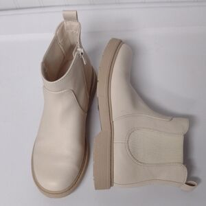 Cat & Jack Cream Ankle Boots